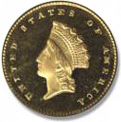 1 dollar 1855 Large Obverse coin