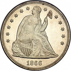 1 dollar 1866 Large Obverse coin