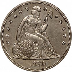 1 dollar 1870 Large Obverse coin