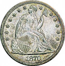 1 dollar 1870 Large Obverse coin