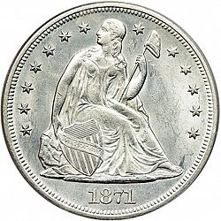 1 dollar 1871 Large Obverse coin
