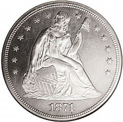 1 dollar 1871 Large Obverse coin