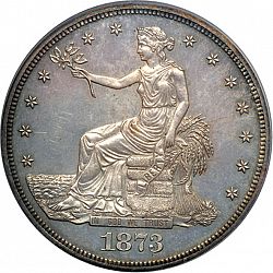 1 dollar 1873 Large Obverse coin