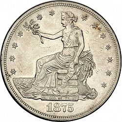 1 dollar 1875 Large Obverse coin