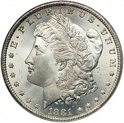 1 dollar 1881 Large Obverse coin