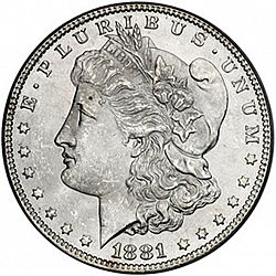 1 dollar 1881 Large Obverse coin