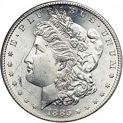 1 dollar 1885 Large Obverse coin