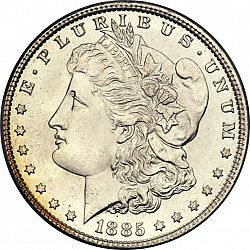 1 dollar 1885 Large Obverse coin