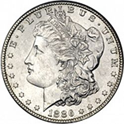 1 dollar 1886 Large Obverse coin