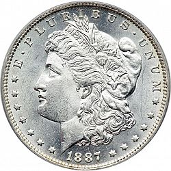 1 dollar 1887 Large Obverse coin