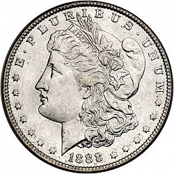 1 dollar 1888 Large Obverse coin