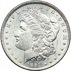 1 dollar 1891 Large Obverse coin