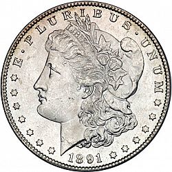 1 dollar 1891 Large Obverse coin