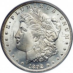 1 dollar 1892 Large Obverse coin