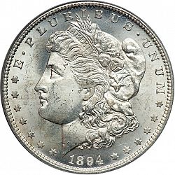 1 dollar 1894 Large Obverse coin