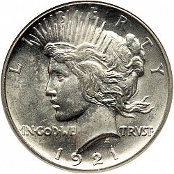 1 dollar 1921 Large Obverse coin