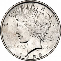 1 dollar 1922 Large Obverse coin