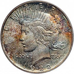 1 dollar 1922 Large Obverse coin