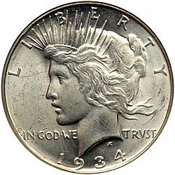 1 dollar 1934 Large Obverse coin