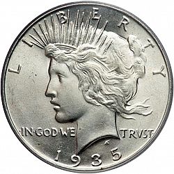 1 dollar 1935 Large Obverse coin