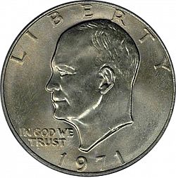 1 dollar 1971 Large Obverse coin