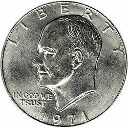 1 dollar 1971 Large Obverse coin