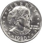 1 dollar 1980 Large Obverse coin