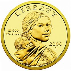 1 dollar 2000 Large Obverse coin