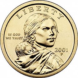 1 dollar 2001 Large Obverse coin