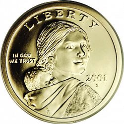 1 dollar 2001 Large Obverse coin