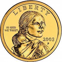 1 dollar 2003 Large Obverse coin