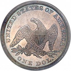 1 dollar 1857 Large Reverse coin