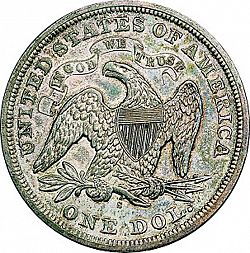 1 dollar 1870 Large Reverse coin