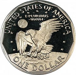 1 dollar 1980 Large Reverse coin