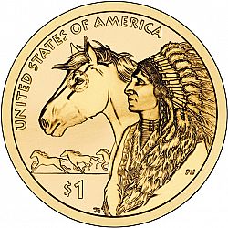 1 dollar 2012 Large Reverse coin