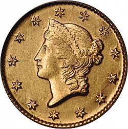 1 dollar - Gold 1849 Large Obverse coin