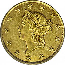 1 dollar - Gold 1850 Large Obverse coin