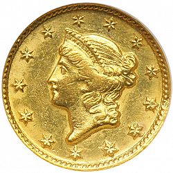 1 dollar - Gold 1851 Large Obverse coin