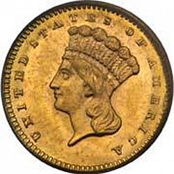 1 dollar - Gold 1859 Large Obverse coin