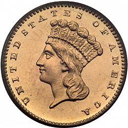 1 dollar - Gold 1865 Large Obverse coin