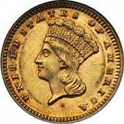 1 dollar - Gold 1871 Large Obverse coin