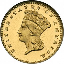1 dollar - Gold 1879 Large Obverse coin