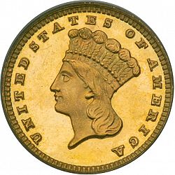 1 dollar - Gold 1881 Large Obverse coin