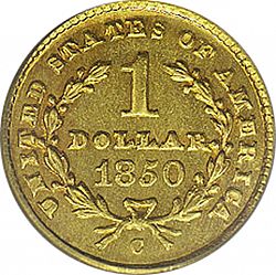 1 dollar - Gold 1850 Large Reverse coin