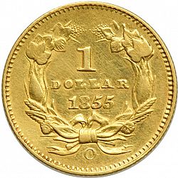 1 dollar - Gold 1855 Large Reverse coin