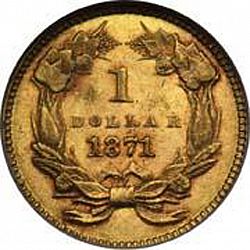 1 dollar - Gold 1871 Large Reverse coin