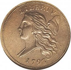 1/2 cent 1793 Large Obverse coin