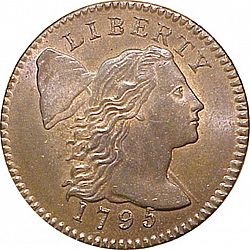 1/2 cent 1795 Large Obverse coin