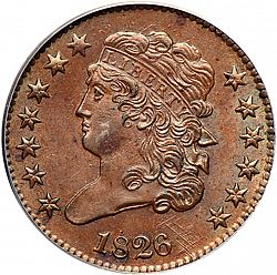 1/2 cent 1826 Large Obverse coin