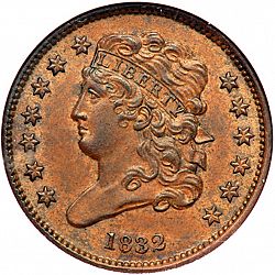 1/2 cent 1832 Large Obverse coin
